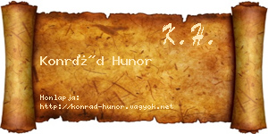 Konrád Hunor névjegykártya